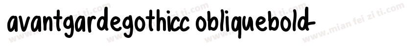 avantgardegothicc obliquebold字体转换